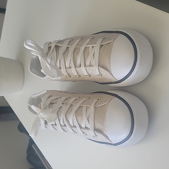 Sparkly Gold Sneakers - Picture 2 of 6